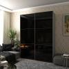 Шафа-купе двохдверна Doros G-Caiser 180х60х240 см Графіт/2 Чорних скла (DRS-011030)