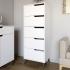 Комод високий з чорними ніжками 5 ящиків М-ЗОН Борн 500 Німфея Альба (білий) (MZN-031110)