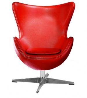 Кресло ЕГГ ткань красный