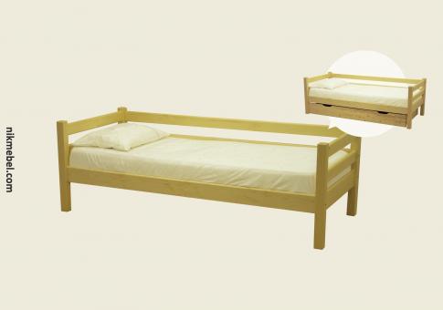Кровать односпальная Л-117 - натуральный