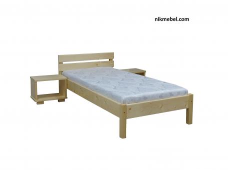 Кровать односпальная Л-151 - натуральный