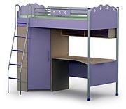 Кровать+стол+шкаф SI-16-2 серия SILVIA