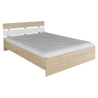 Кровать 900 НЕАПОЛЬ – дуб сонома, белый