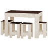 Стол обеденный СТО-1 - дуб молочный, венге темный (3)