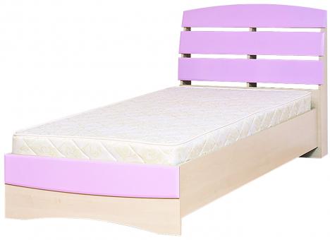Кровать Терри - клен, розовый глянец