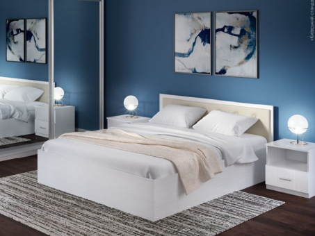Ліжко VITA PLUS (soft) - білий структурний