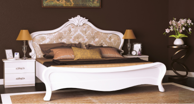 Кровать 1600 мягкая спинка с каркасом Прованс